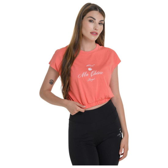 Target Γυναικεία αμάνικη μπλούζα Elastic Waist Single Jersey ''Cherry''